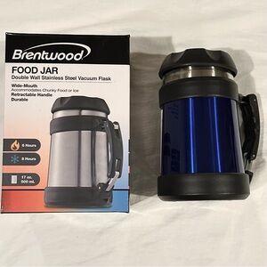 Brentwood Stainless Steel Food Jar Insulated Blue